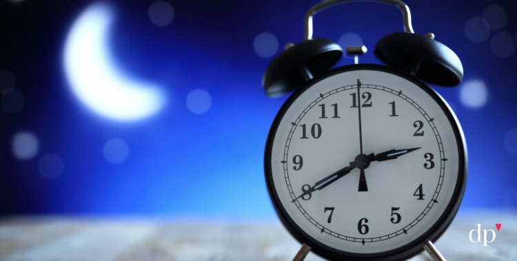 Alarm clock showing the time as 2:40 a.m.